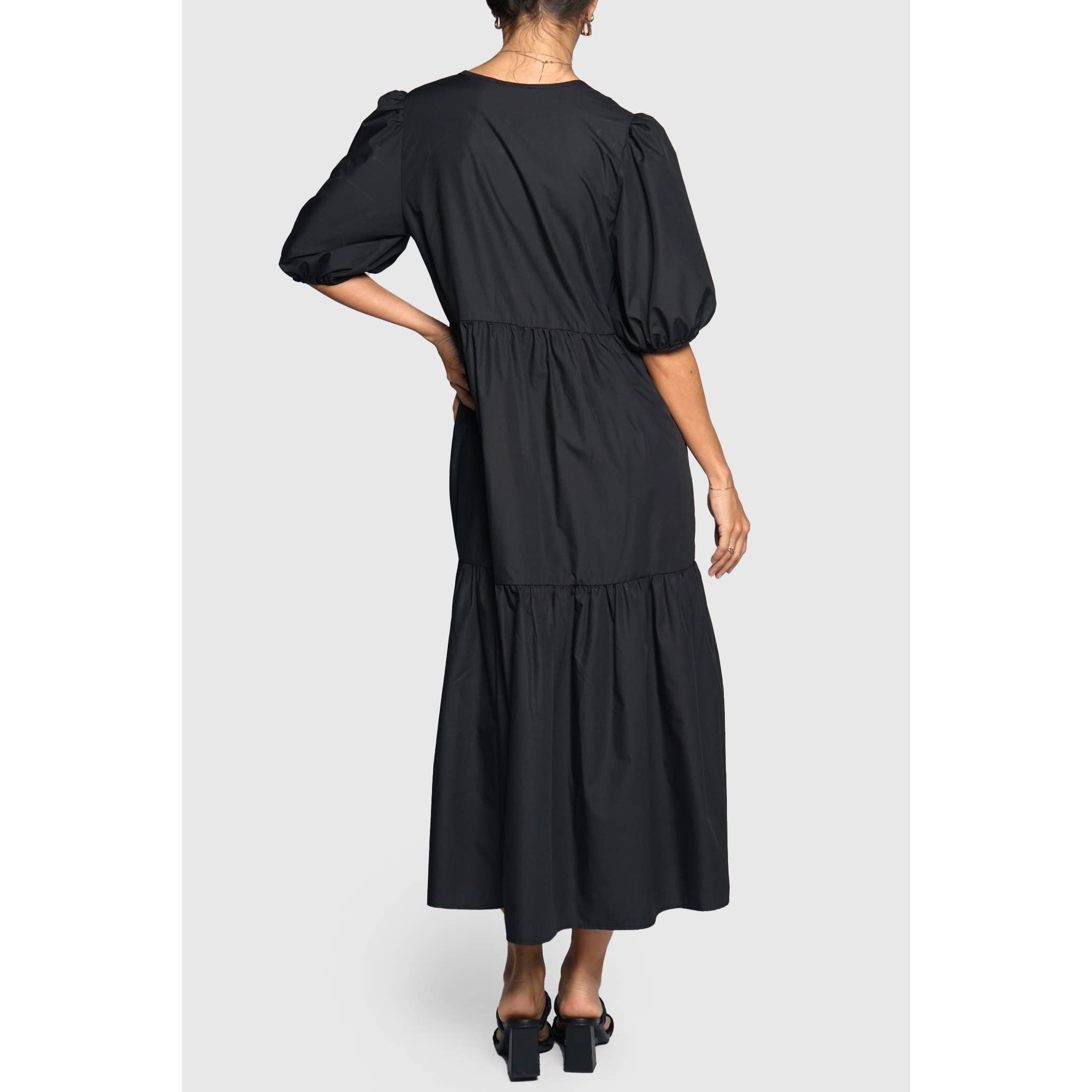 Sans Souci - Wholesale Jurk - Dames - POPLIN MAXIJURK MET STRIKSLUITING VOOR2