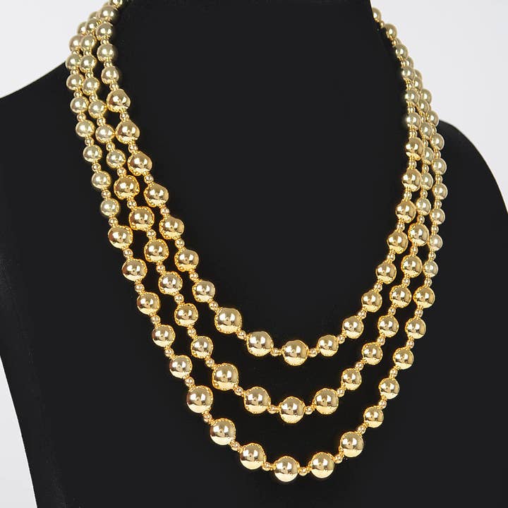 3AM BY H&D ACCESSORIES - Wholesale Jewelry Set - CCB Ball Necklace Se1