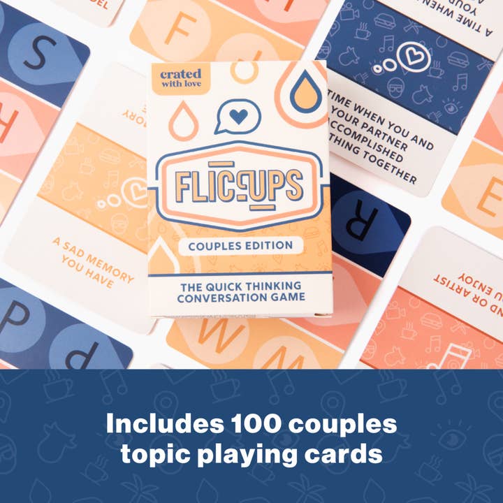 Crated with Love - Vendita all'ingrosso Giochi di carte - Gioco di carte Couples Conversation Starter Date Night - Fliccups5