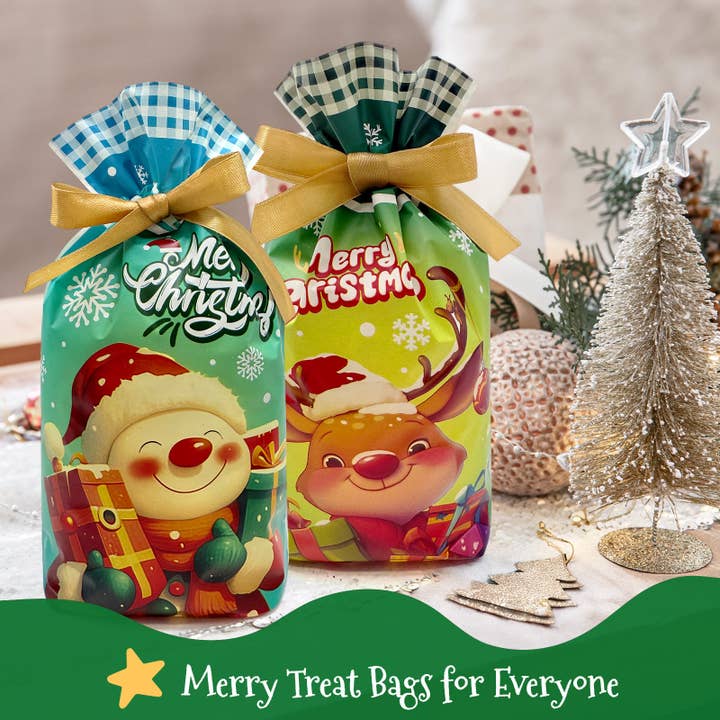 Wrapables.com - Wholesale Gift Bag - Wrapables Christmas Drawstring Treat Bags (50pcs)6
