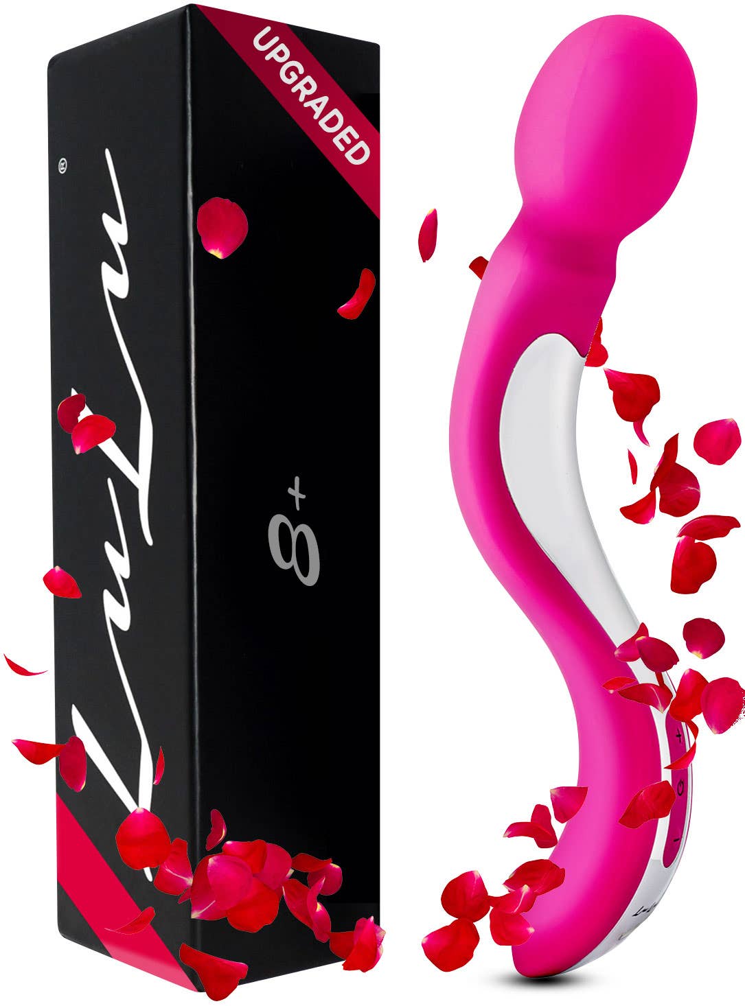 LuLu - Venta al por mayor Masajeador corporal - Masajeador de varita inalámbrico LuLu 8+ - 7 patrones de vibración y 3 velocidades2