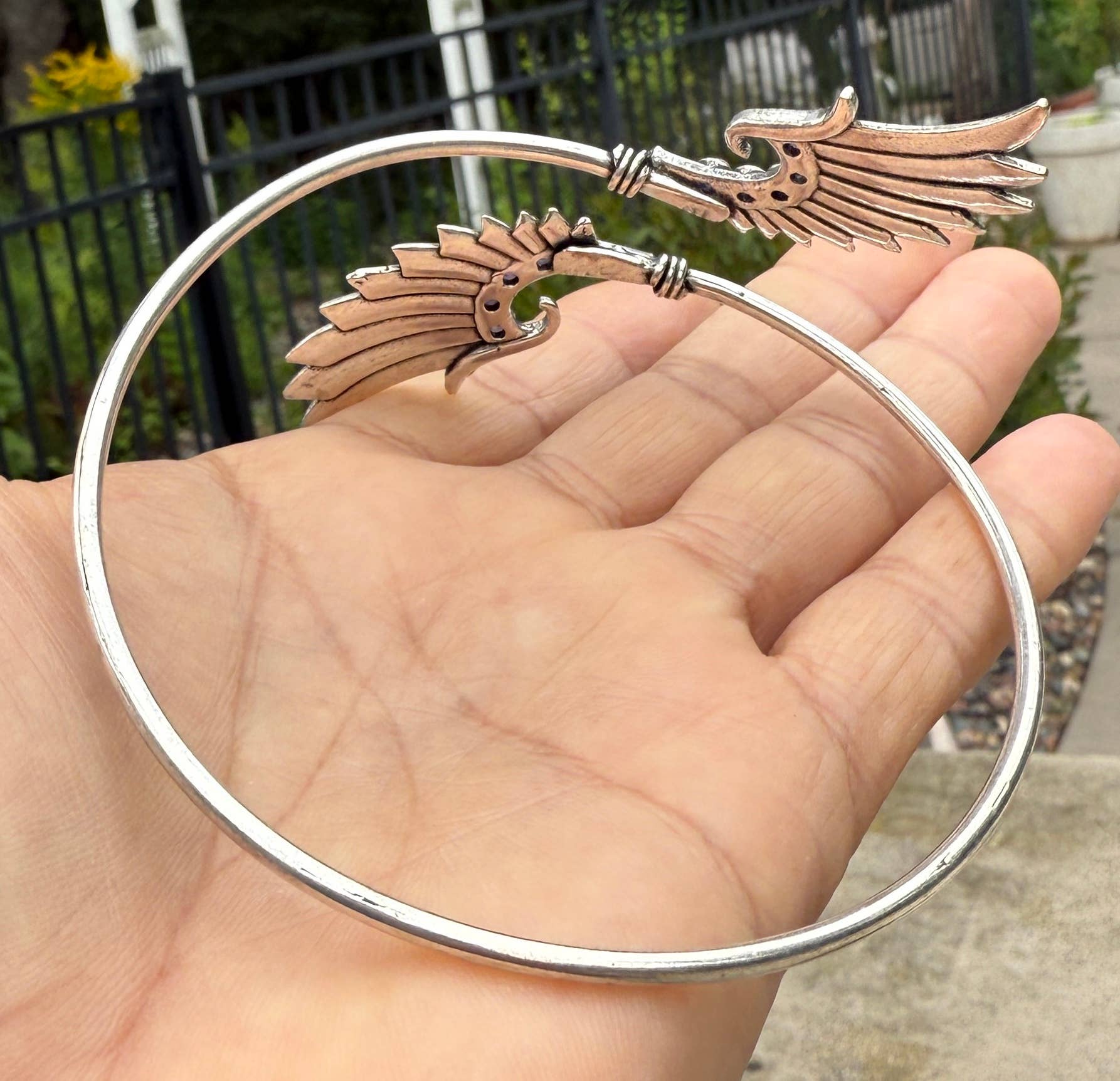 Lungta Imports - Wholesale Cuff Bracelet - Arm Cuff Bracelet Armlet Armband With Stones Angel Wings2