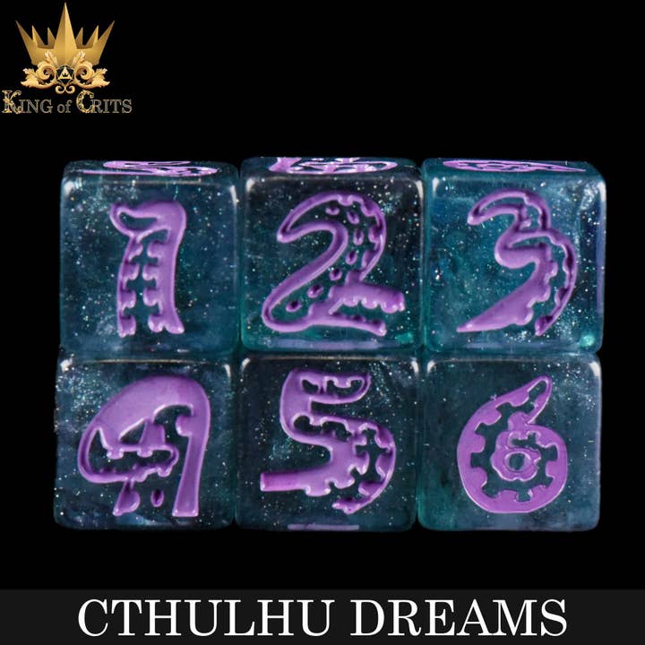 DNDDICE.COM - Wholesale Dice - Cthulhu Dreams - 11 Dice Set