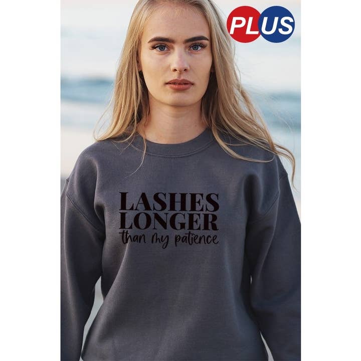 Clothing of America - Wholesale Graphic Sweatshirt - Women's - LASHES LONGER GRAPHIC SWEATSHIRT4