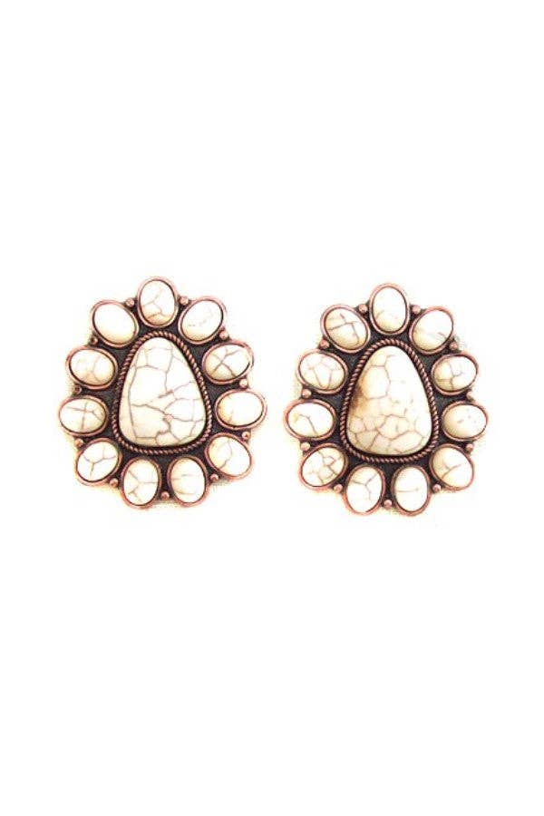 Snowing West - Vendita all'ingrosso Orecchini a bottone - ORECCHINI WESTERN CONCHO POST1