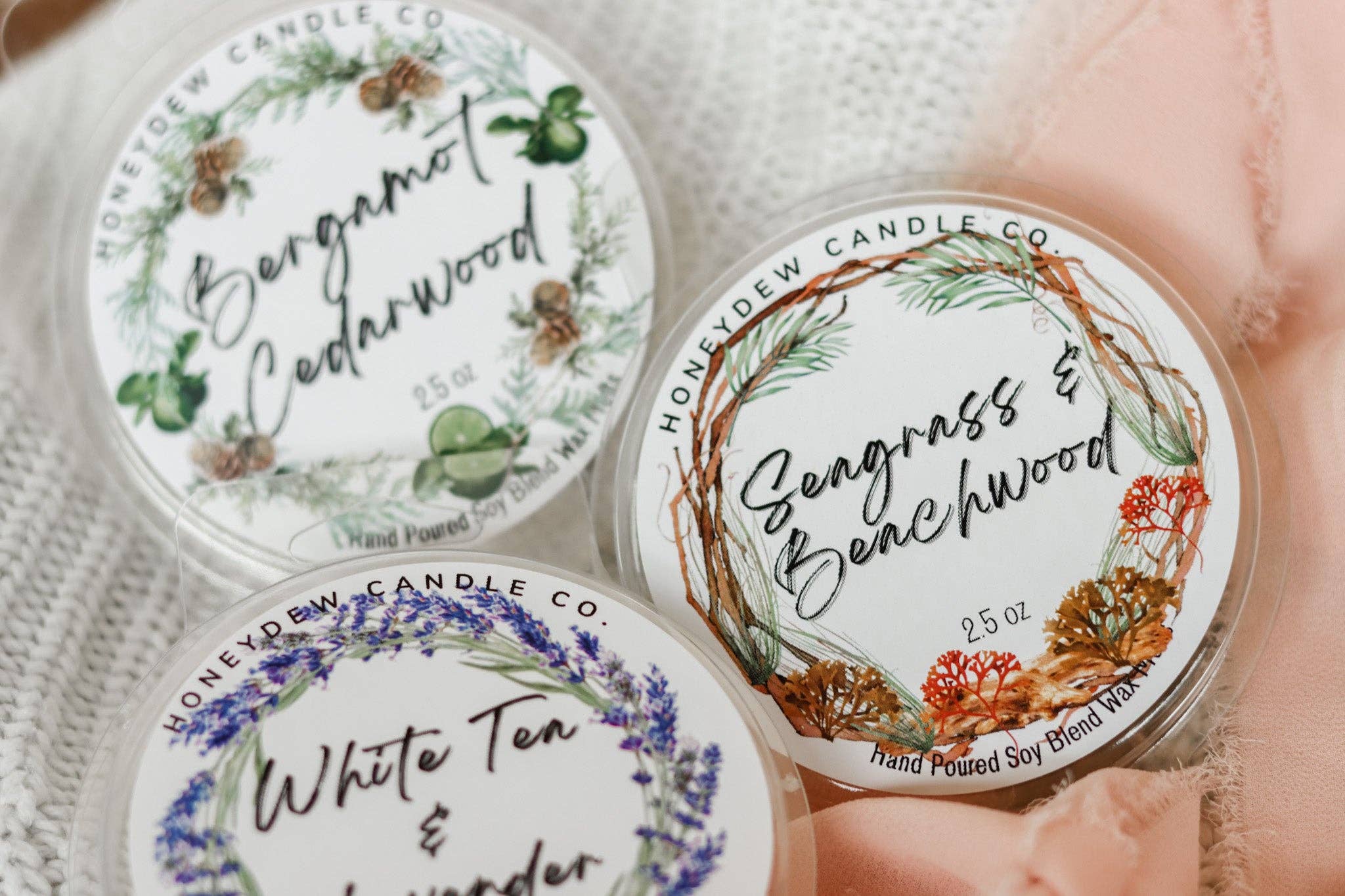 Honeydew Candle Co. – Großhandel Schmelzwachs – Wachsschmelzen aus weißem Tee und Lavendel4