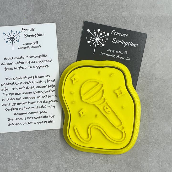 Forever Springtime - Wholesale Biscuit cutter - Microphone Cutter and Embosser Stamp: Art, Baking, Craft8