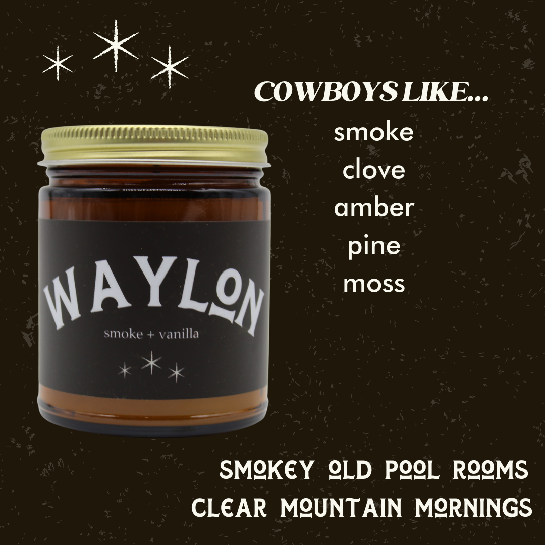 Nashville Candle Company - Wholesale Jar/Filled Candle - WAYLON ┃SMOKE + VANILLA1