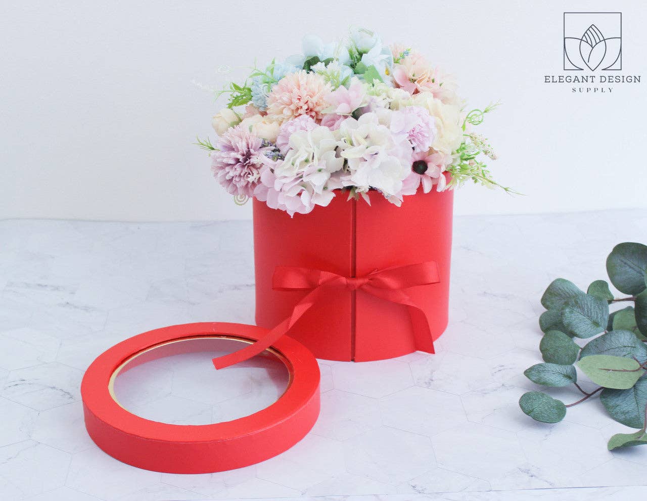 Elegant Design Supply – Caixa de presente por atacado – Floreira Redonda Duas Camadas com Tampa Transparente33