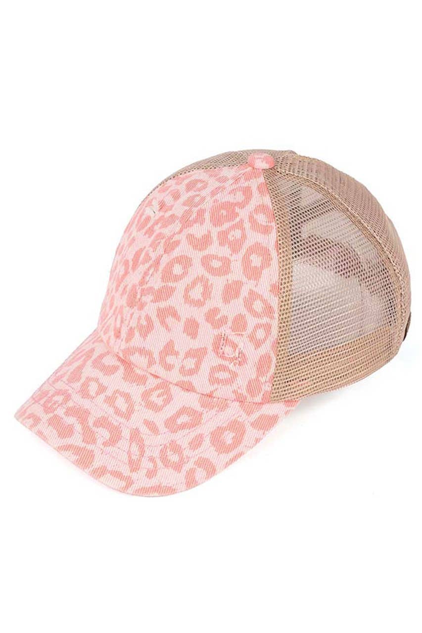 Hana - Wholesale Ponytail Cap - Women's - C.C Leopard Pattern Ponytail Baseball Cap7