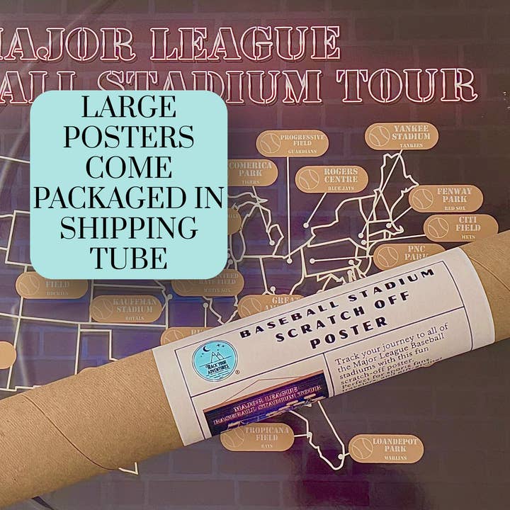Track Your Adventures - Wholesale Map - US Baseball Stadiums Scratch off Map3