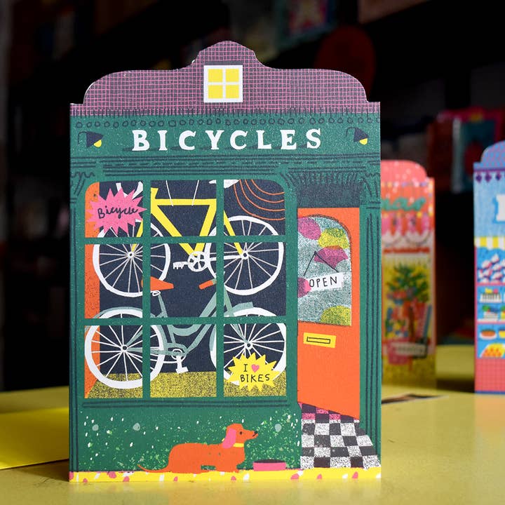 The Printed Peanut Homeware & Stationery – Großhandel Grußkarten für den Alltag – Grußkarte Fahrradladen – für Fahrradliebhaber1