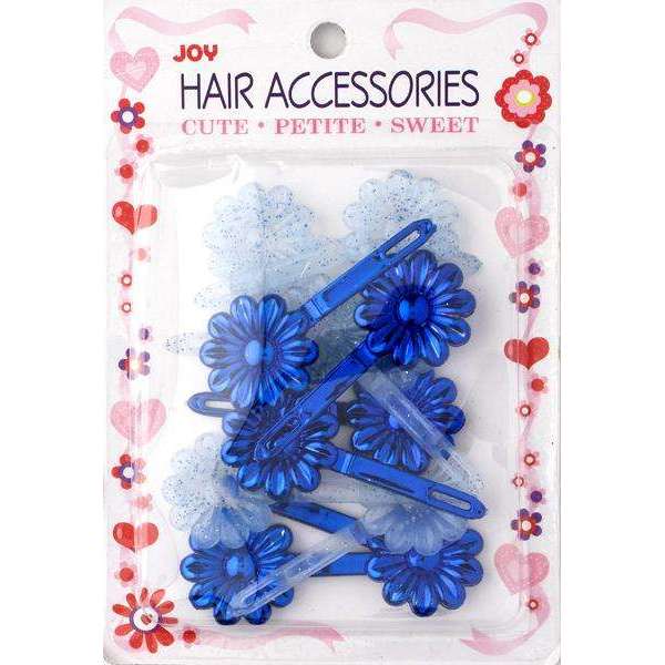 Annie International, Inc. - Wholesale Hair Accessories Set - Women's - Joy Daisy Barrette 12ct Asst Blue