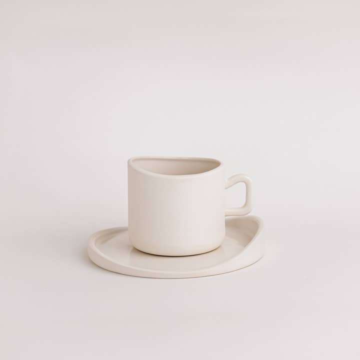 4.4oz Lavoro Porcelain Coffee & Tea Cup for wholesale by Houb Atelier