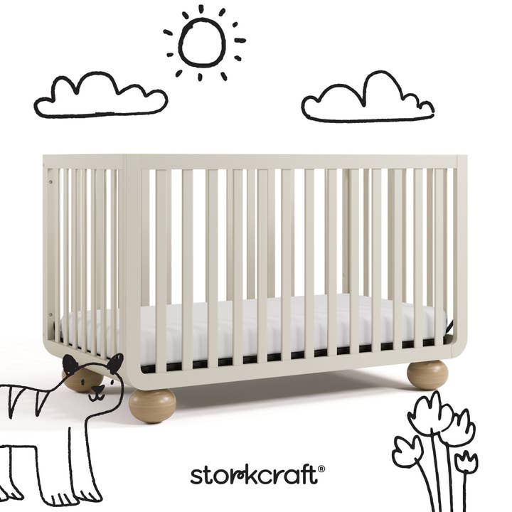 Storkcraft - Wholesale Bed - Kids & Baby - Storkcraft® Amalfi™ Deluxe 5-in-1 Convertible Crib with Bonus Toddler Guardrail50
