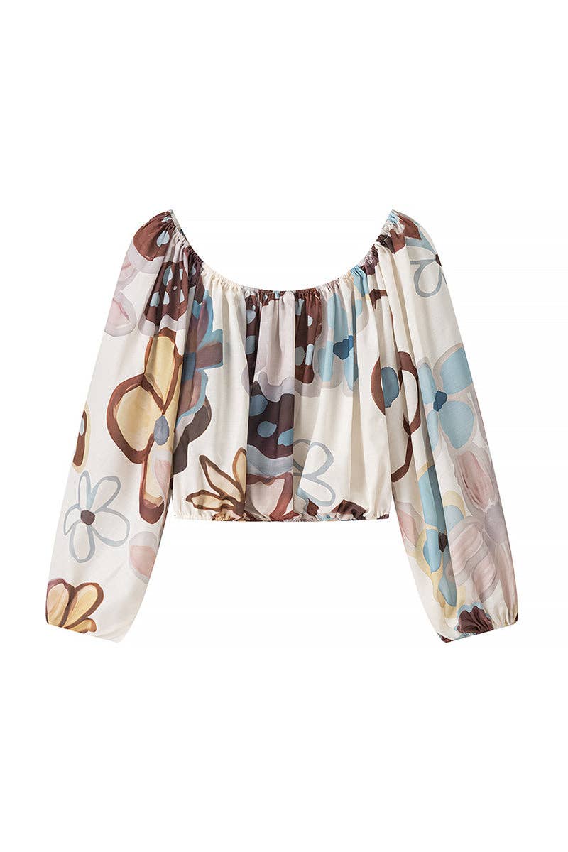 BLUE Floral Off-Shoulder Skirt Set for wholesale on Faire4