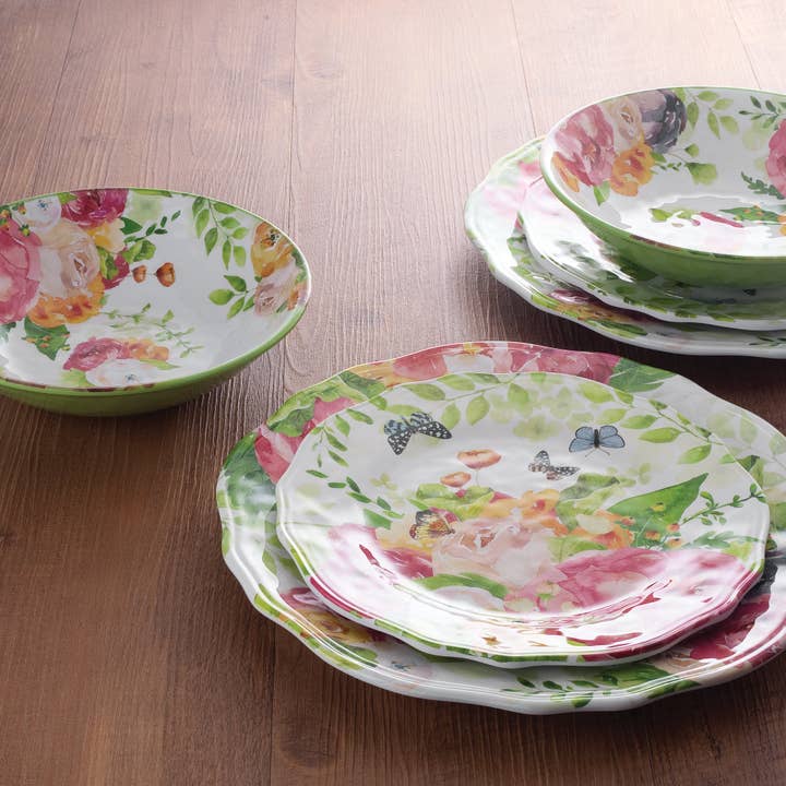 Supreme Housewares - Vente Bol - Bol de 8 po en mélamine Rose Garden