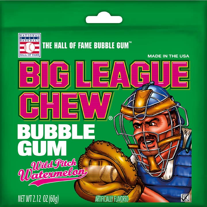 Grandpa Joe's Candy Shop - Wholesale Chewing Gum - Big League Chew, Watermelon Bubble Gum, 12ct