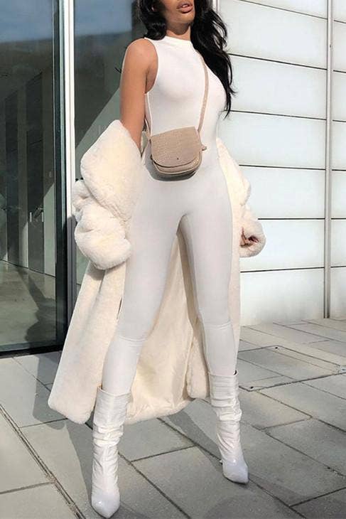 MB Fashion Wholesale - Wholesale Jumpsuit - Women's - MB FASHION  Sleeveless High Neck Full-Length Jumpsuit 736712