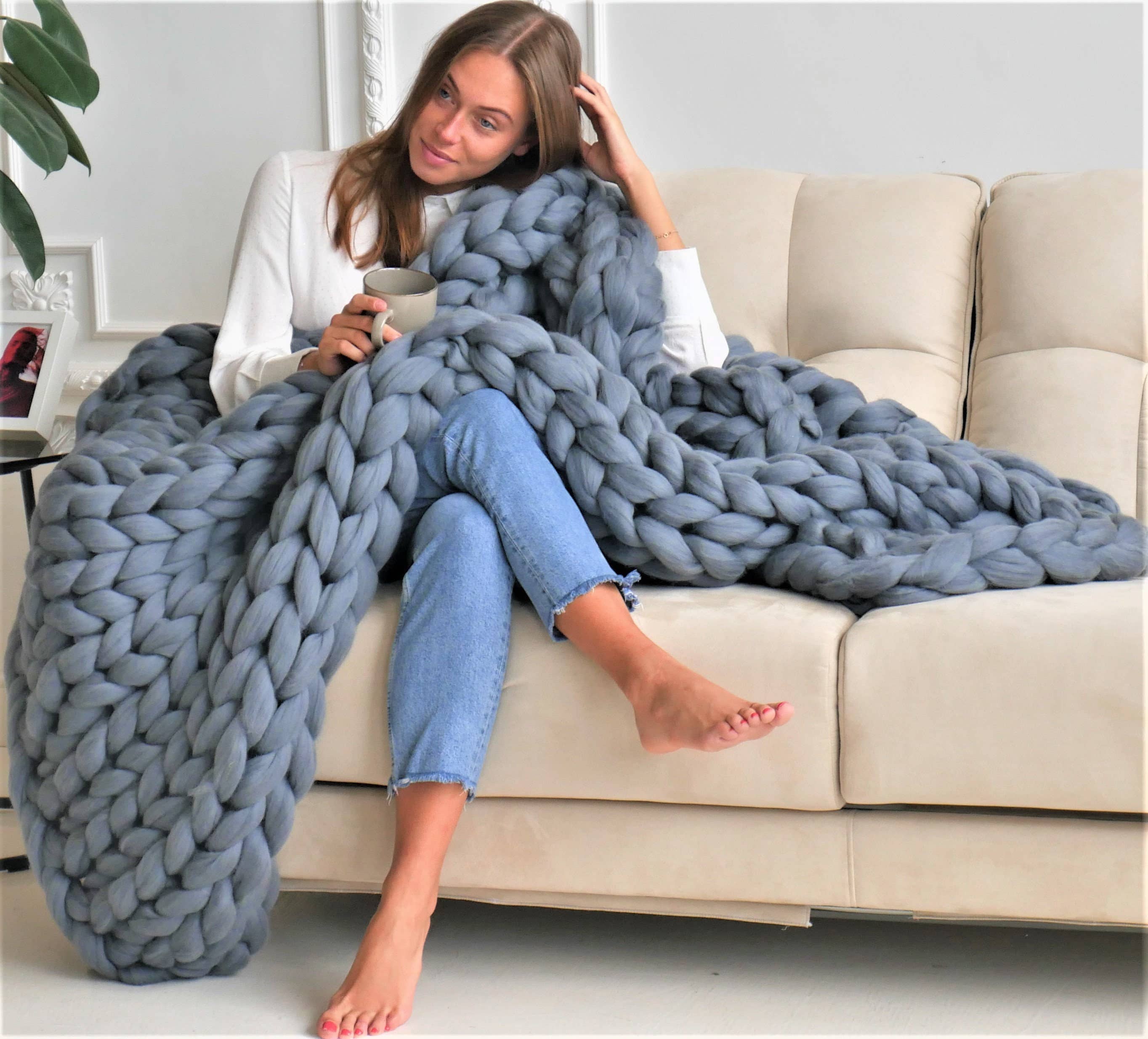 Metfine chunky discount knit blanket review