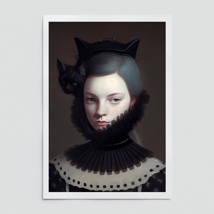 Dikhotomy - Wholesale Art Print - Impresión artística de la Señorita Gata Negra