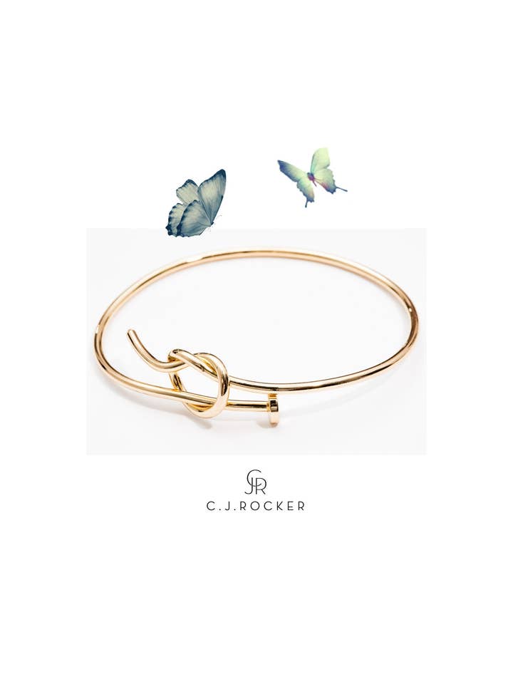 Bracelet Promise Minimalistic Knot | Or ou argent pour la vente par C.J.ROCKER