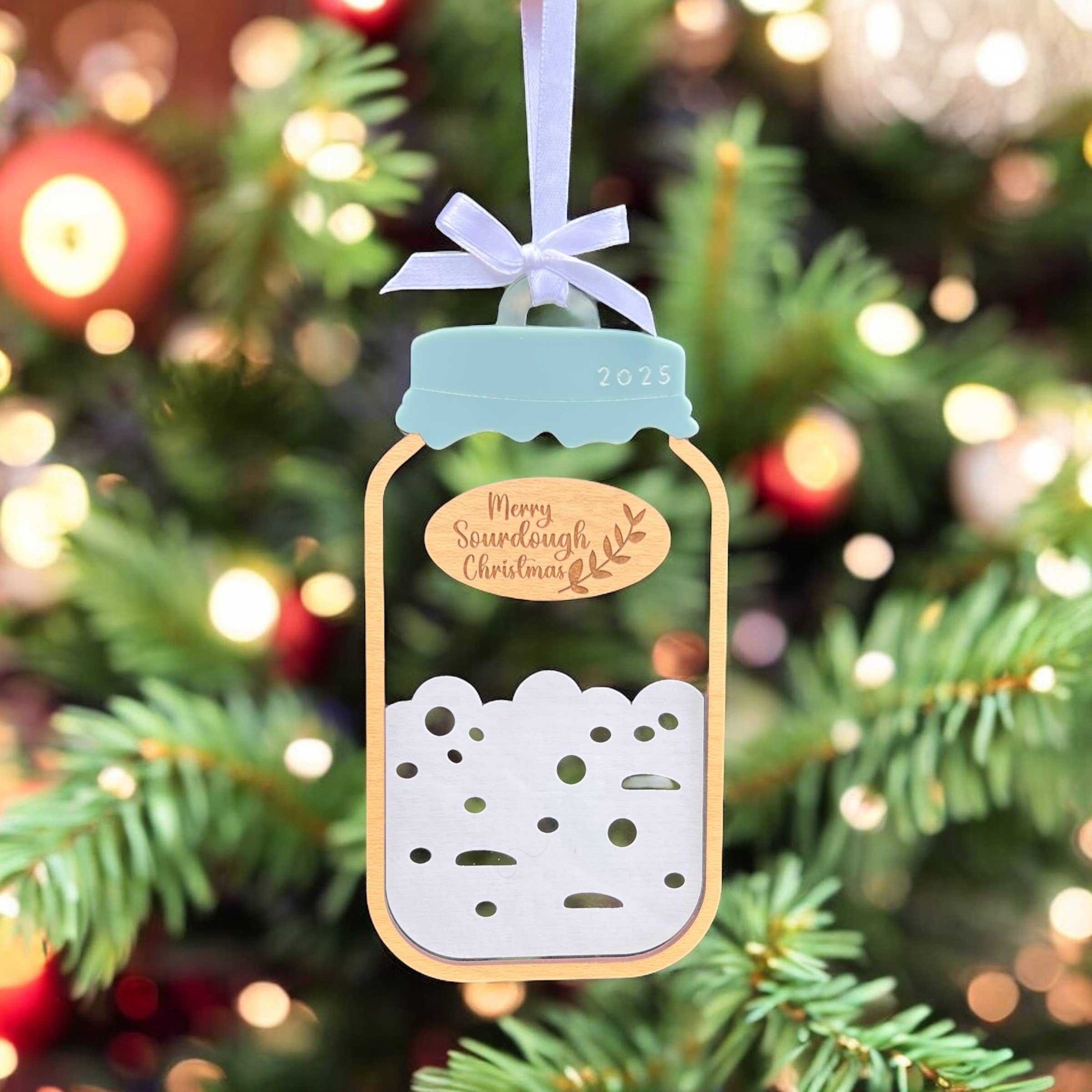 The Thankful Creations LLC - Wholesale Ornament - Sourdough Starter Christmas Ornament 2025 Gift for Baker4