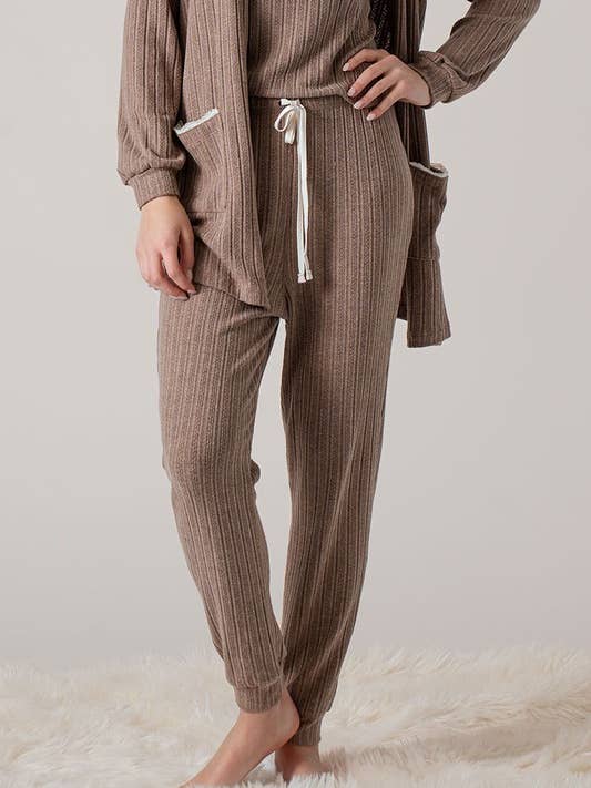 Urban Daizy - Wholesale Lounge Sweatpants/Joggers - Women's - Pointelle Knit Tapered Drawstring Joggers