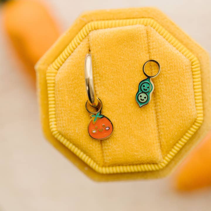 Pea Pod & Tomato Charms for wholesale by Pierced Co