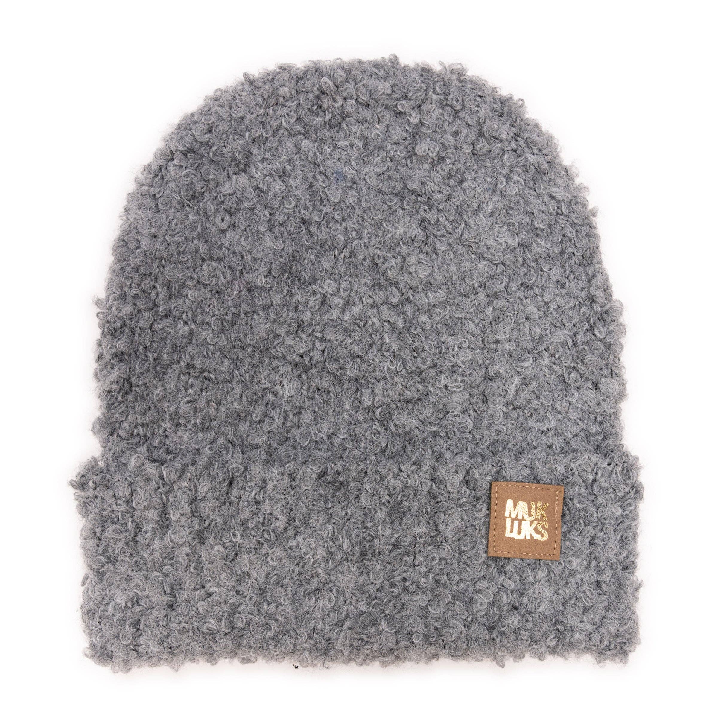 Muk Luks - Wholesale Beanie - Women's - MUK LUKS Women's Solid Boucle Hat2