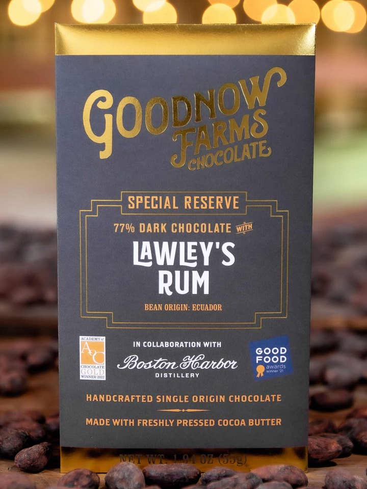 Special Reserve, Lawley's Rum Craft Chocolate for wholesale by Goodnow Farms Chocolate