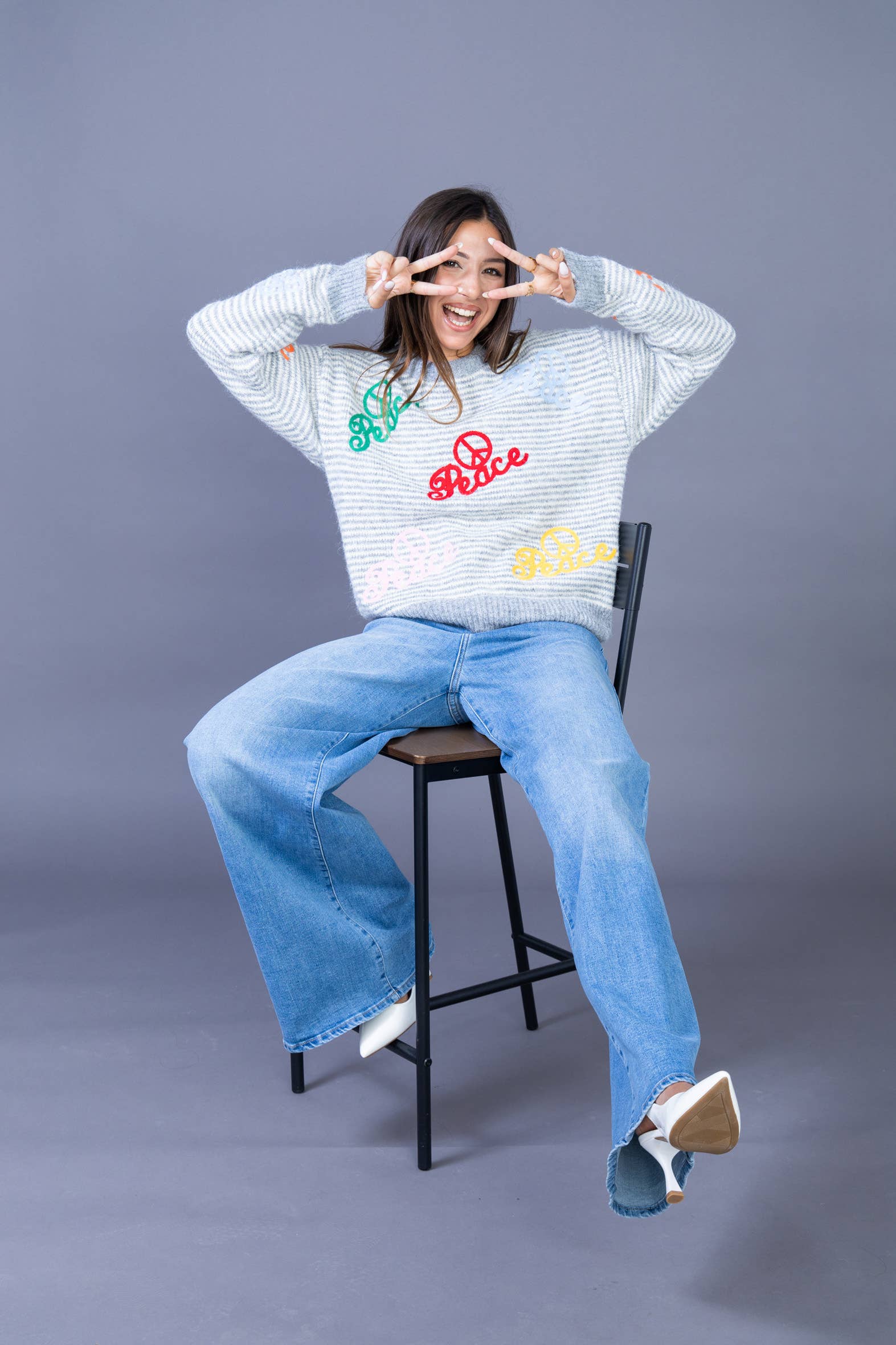 ANA & LUCY - Wholesale Jeans - Women's - Women's ultra wide leg jeans (Palazzo) "Nolwenn" - ANA & LUCY4