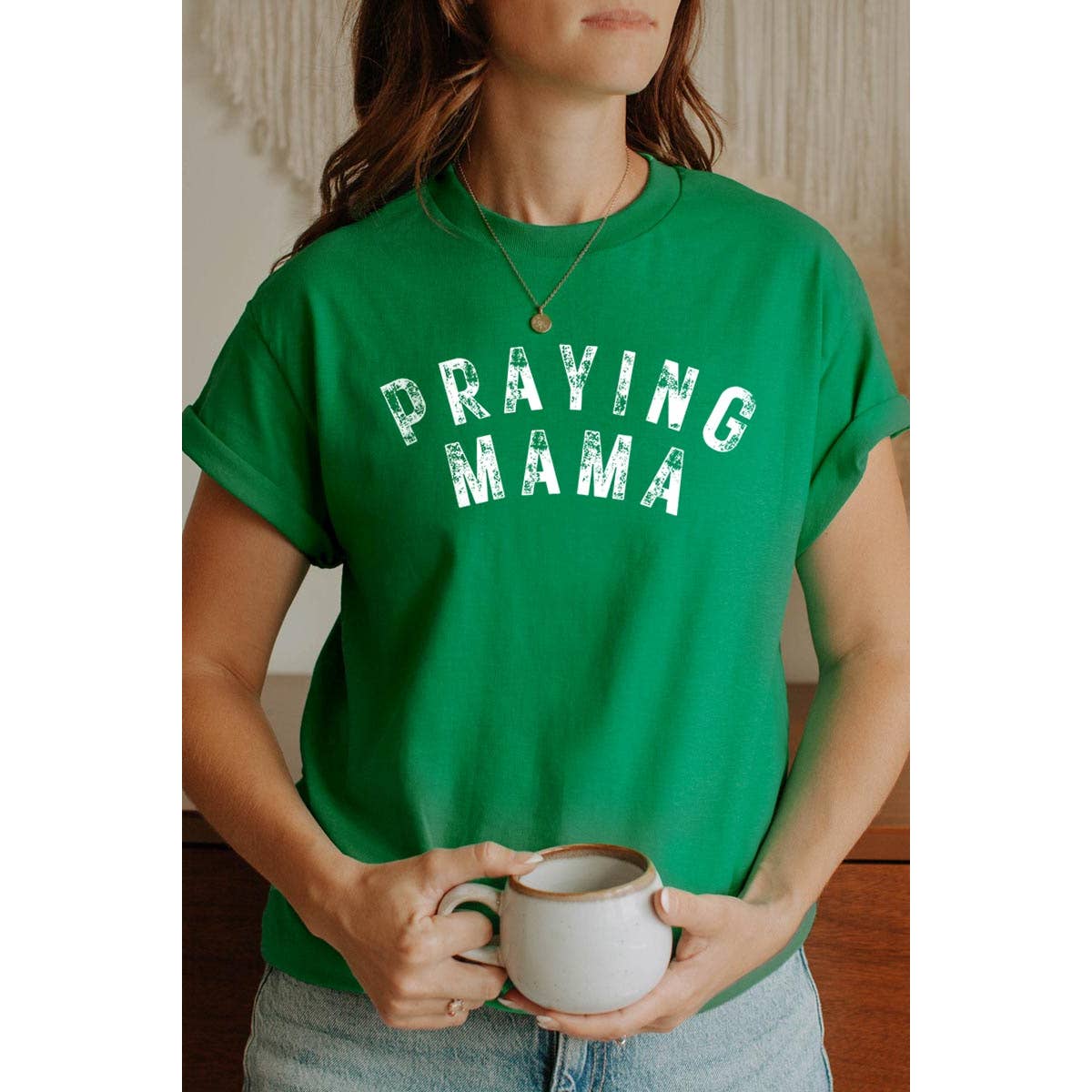COLORBEAR - Wholesale T-Shirt (Graphic) - Women's - Praying Mama SVG God Christian Graphic Heavyweight T Shirts7