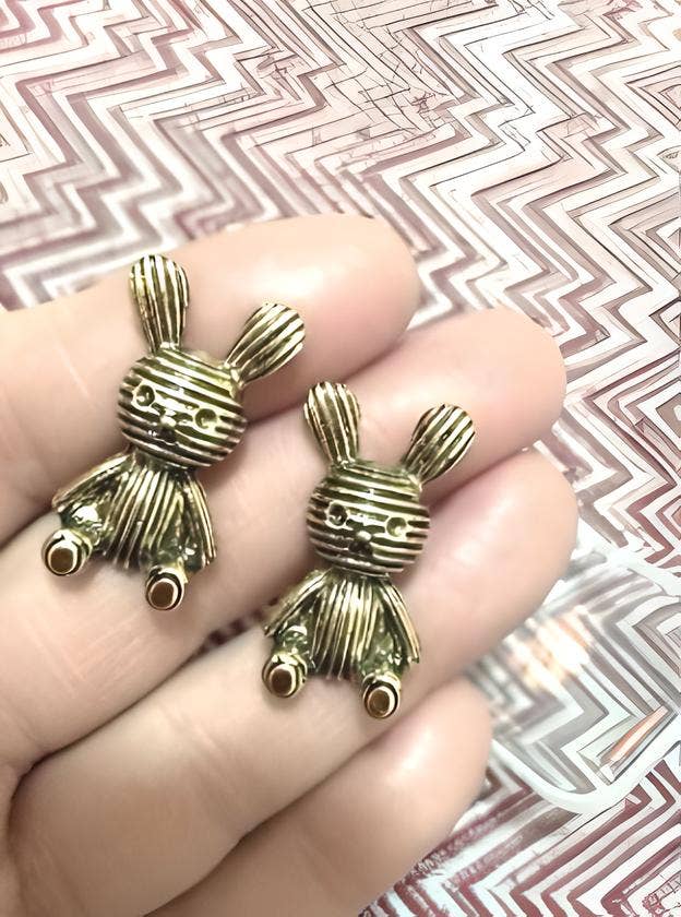 Wild & Free - Vente Clous d'oreille - Boucles d'oreilles vintage lapin1