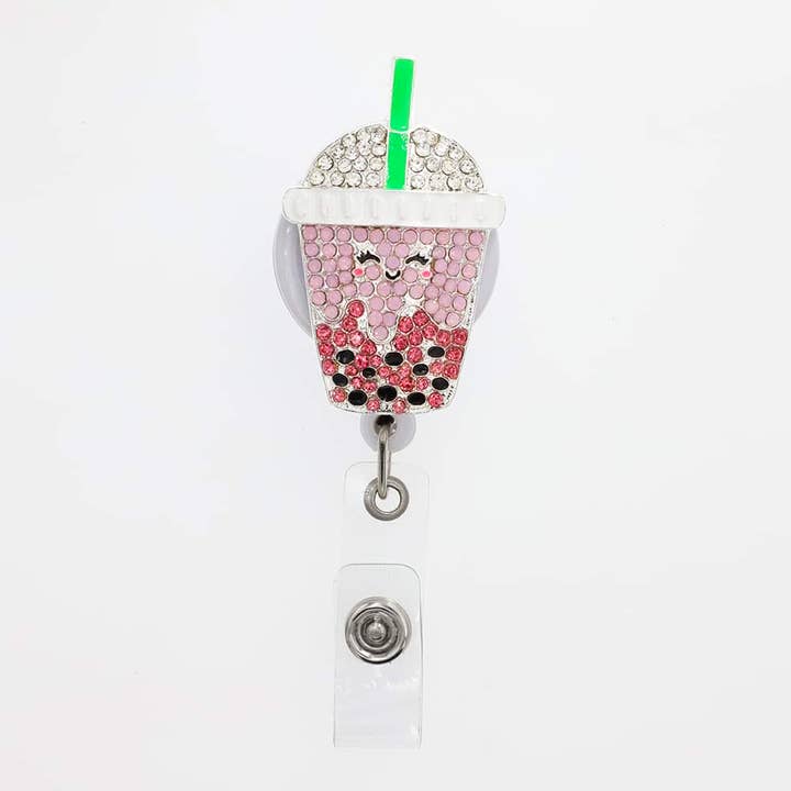 Sparkle & Shine Badge Reel Boba Tea for wholesale by OUTSIDE THE BOX, LLC