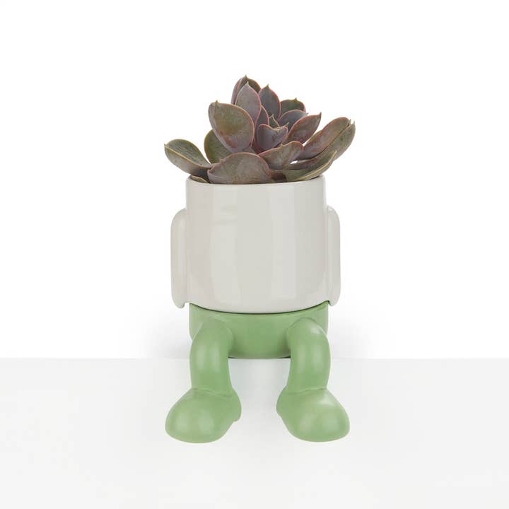 Mini pot, Mr. Dangly, blue, ceramic for wholesale by Balvi