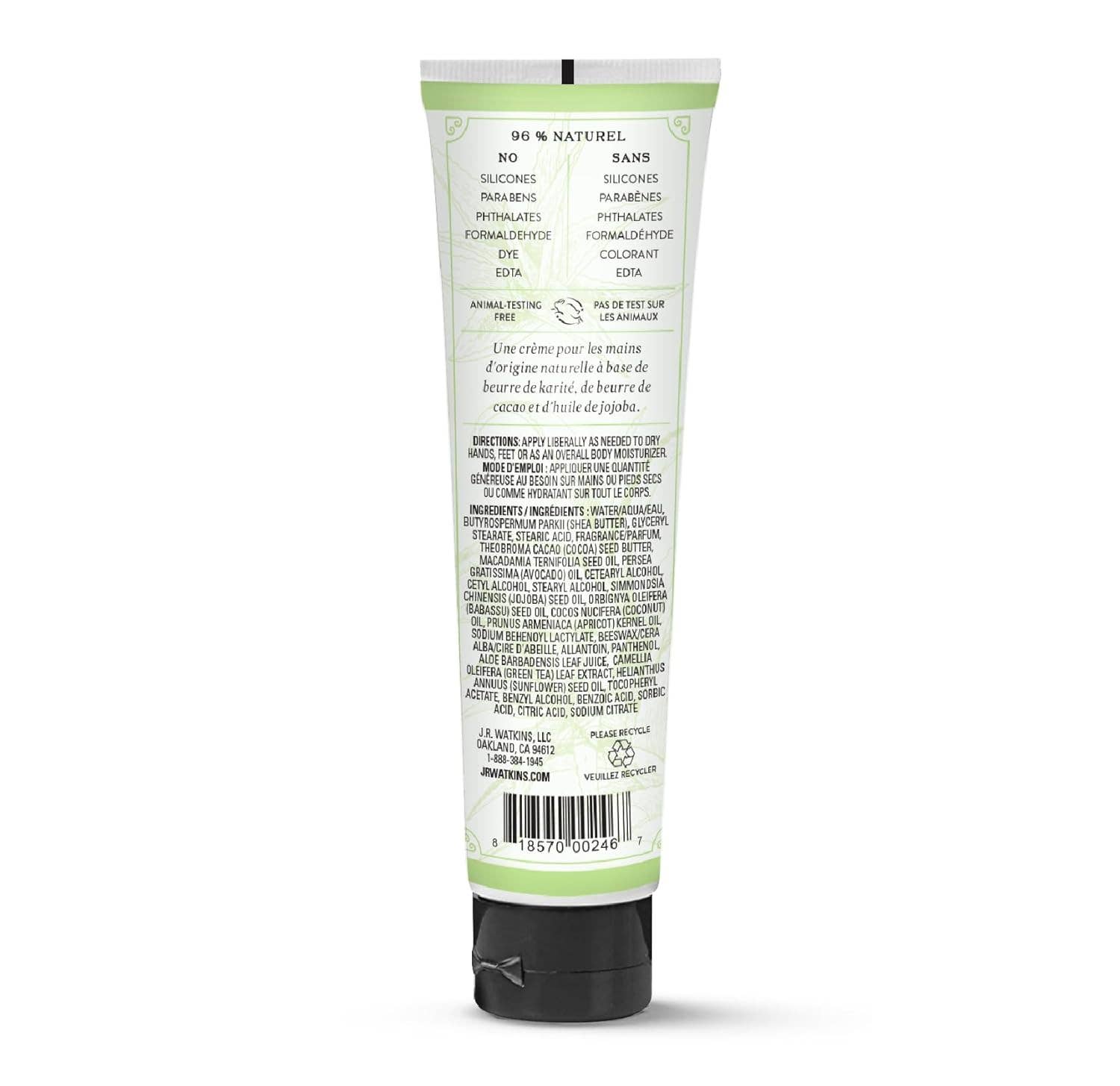 Innovarix - Wholesale Hand Cream/Lotion - Natural Moisturizing Hand Cream Aloe & Green Tea 3.3 Oz.1