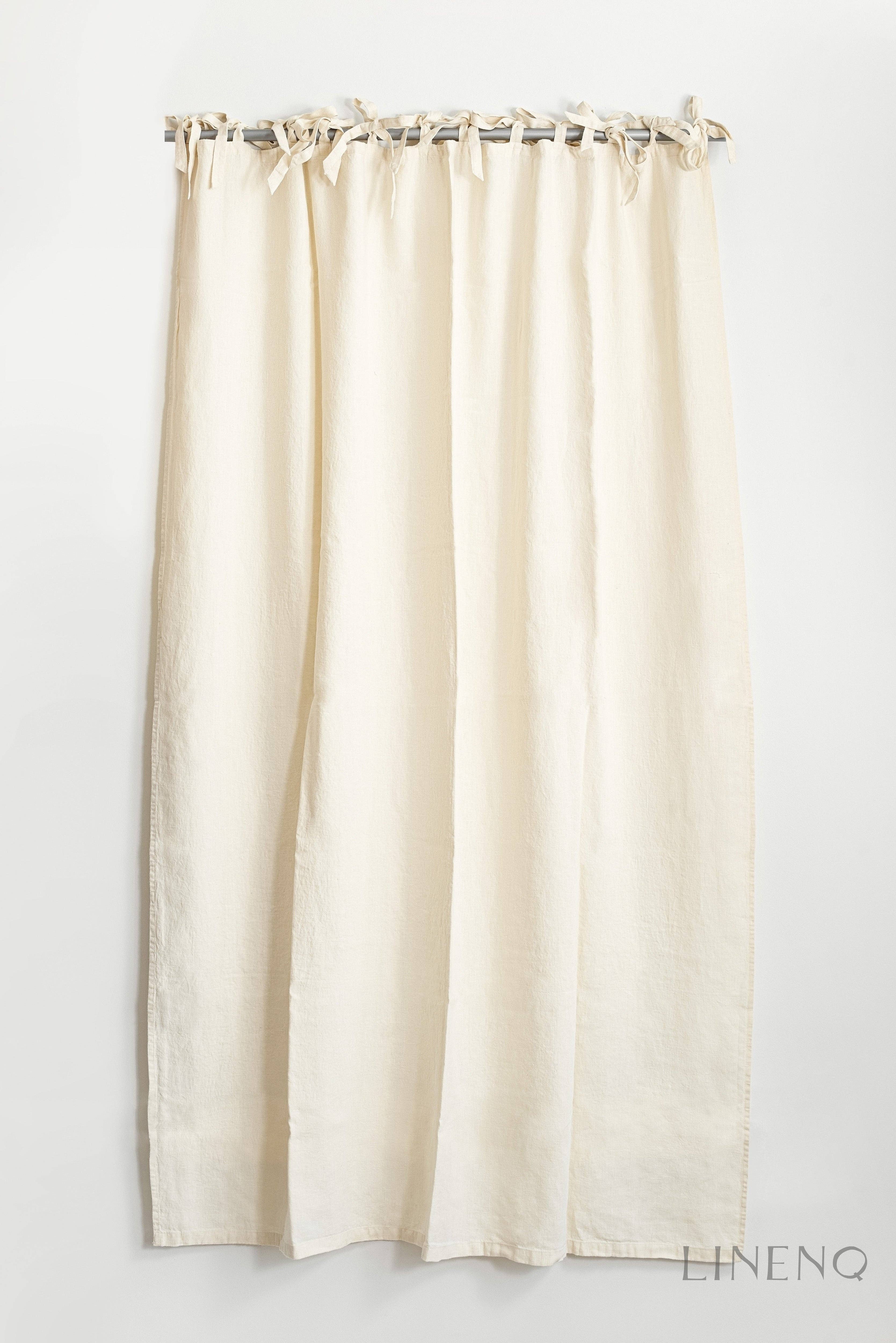LinenQ – wholesale Curtain – Tie top linen curtains1