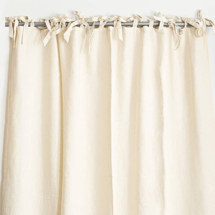 LinenQ – wholesale Curtain – Tie top linen curtains1