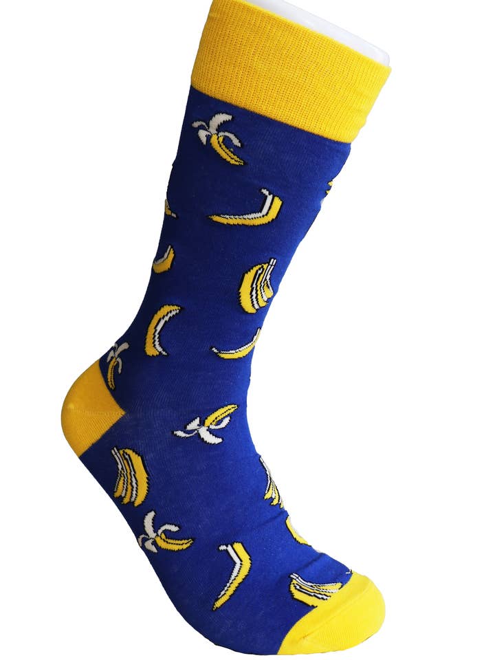 Banana Fruit Unisex Casual Pattern Crew Fun Socks for wholesale by SoXcellent