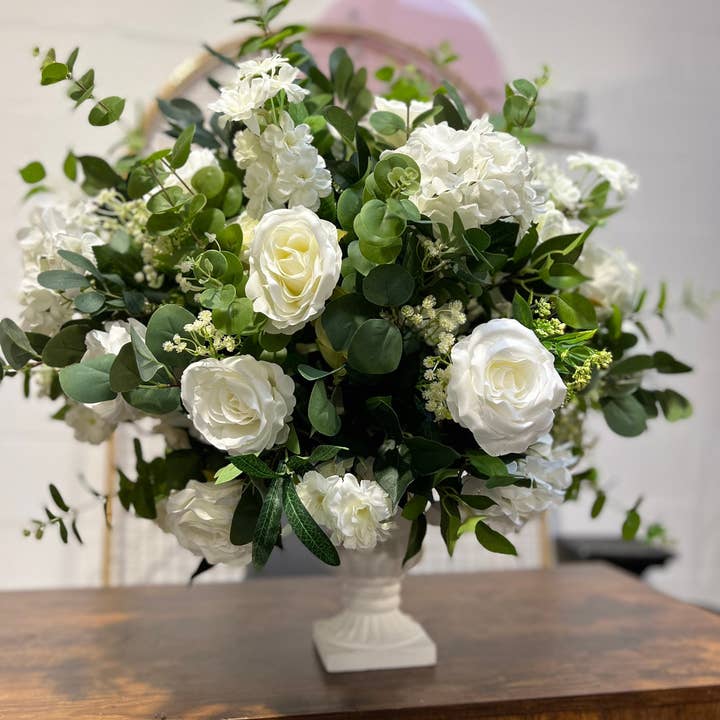 IVY CRUZ - Wholesale Artificial Flowers - Wedding Flower Urn, Church Flower Urn, Flower Centrepiece6