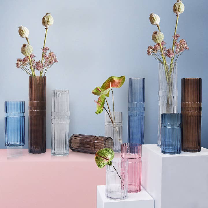 Tiered Glass Vase - XSmall (H-9" x D-5.5") for wholesale by Galore Home