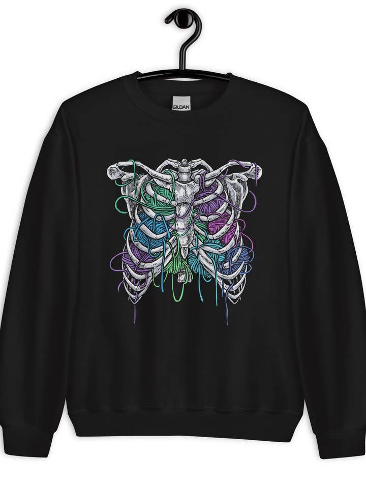 I Breathe Yarn Sweatshirt for wholesale by Knitting is Metal