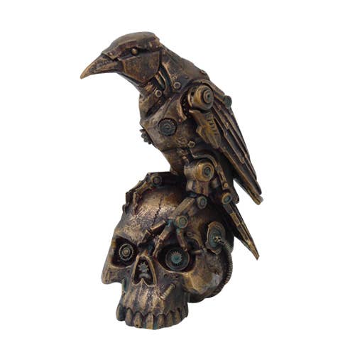 Pacific Trading - Wholesale Decorative Figurine - Steampunk Raven on Skull
