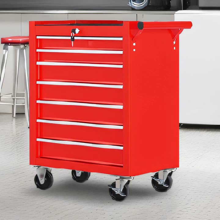39F Inc. - Wholesale Tool Set - 7-Drawer Rolling Tool Chest Cabinet for Garage & Shop0