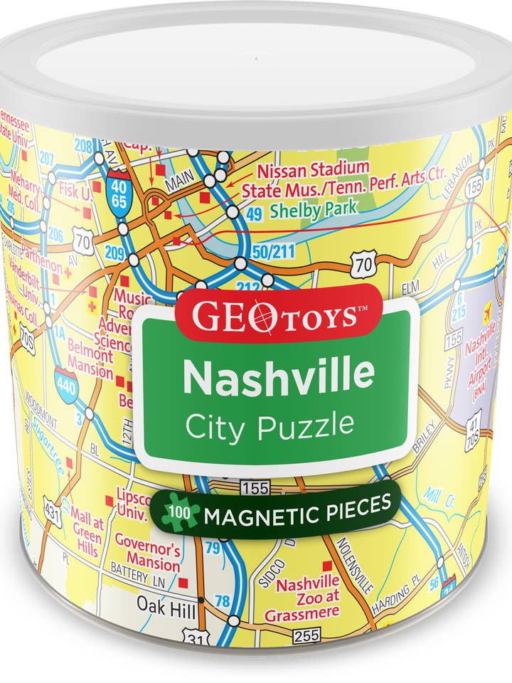 Geotoys 100 Piece Magnetic Puzzle - Nashville for wholesale by Geotoys