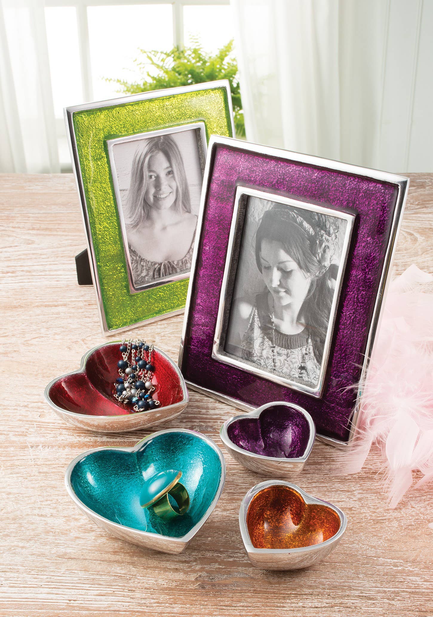 Namaste - Wholesale Jewelry Dish - Recycled Aluminium Heart Dish - Deep Iridescence1