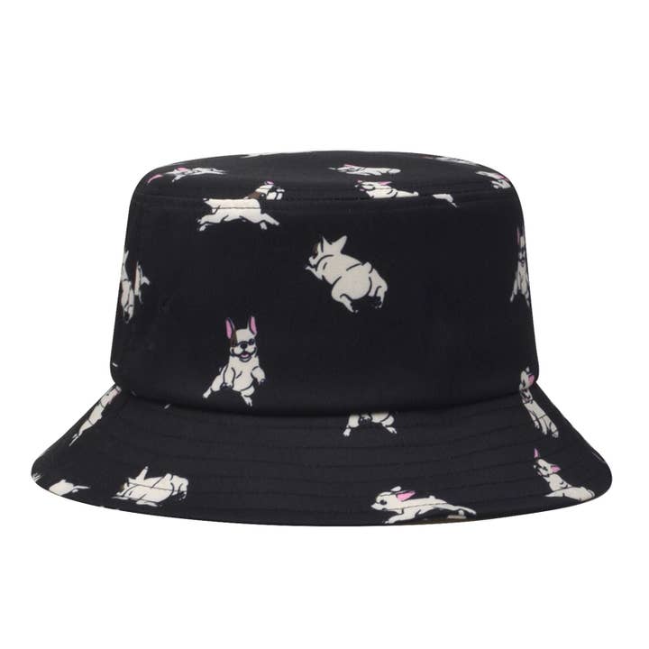 HATPHILE - Wholesale Bucket Hat - Women's - Hatphile White Frenchie Print Bucket Hat