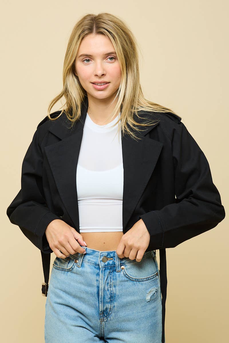 ANWND - Vendita all'ingrosso Giacca - Donna - 2509 - GIACCA TRENCH CORTA2