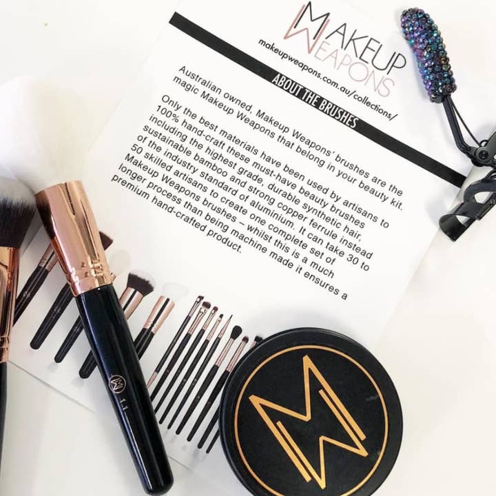 Makeup Weapons – bolsa de maquilhagem e cosméticos por atacado – Pincel de Maquilhagem Profissional Duo-Fibra 1.5